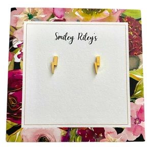 18K Gold Plated Lightning Bolt Earrings